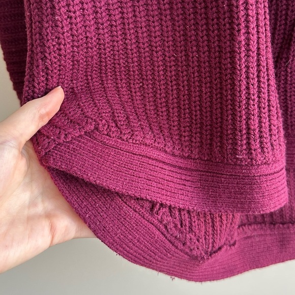 RDI Berry/Purple/Maroon Oversized Knit Cozy Sweater, Leggings Sweater, Size XL - Picture 5 of 15